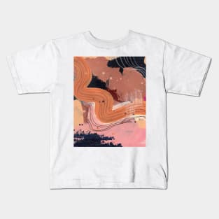 Modern abstract painting, acrylic painting 5 Kids T-Shirt